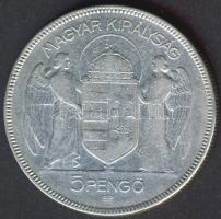 1930. 5P Ag "Horthy jobbra" T:3