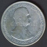 1930. 5P Ag "Horthy jobbra" T:3 ph.