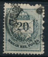 1881 Színesszámú 20kr 12 1/2 fogazással