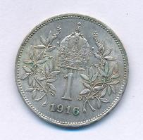 Ausztria 1916. 1K Ag "Ferenc József" T:XF, kis patina Austria 1916. 1 Corona Ag "Franz Joseph" C:XF, small patina Krause KM#2820