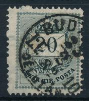 1881 Színesszámú 20kr 12 1/2 : 13 fogazással