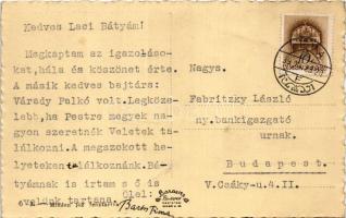 1939 Léva, Levice; Schoeller kastély parkja / castle park (gyűrődés / crease)