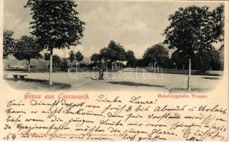 Chernivtsi, Czernowitz, Cernauti, Csernyivci (Bukovina, Bucovina, Bukowina); Habsburgshöhe Terasse. Verlag v. Leon König (fl)