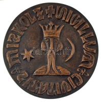 Varga Miklós (1928-) 1965. "Sigillum Civitatis Miskolz / 600 éves Miskolc 1365-1965" kétoldalas, öntött bronz emlékérem (90mm) T:AU