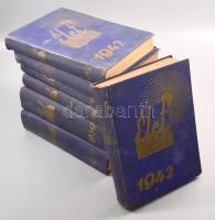 1935-1942 Élet szépirodalmi folyóirat 13 kötete: 1935, 1936, 1937, 1938 I-II, 1939 I-II., 1940 I-II,...
