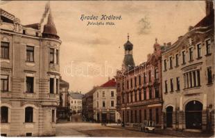 1916 Hradec Králové, Königgrätz; Palackého trída / street, hotel, shop of Jan Novák (EB)