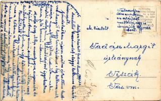 1941 Őrihodos, Hodos; utca részlet, M. kir. posta, Luthár gőzmalom és fűrésztelep, Evangélikus templ...