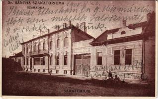 1908 Szabadka, Subotica; Dr. Sántha szanatóriuma / sanatorium (kopott sarkak / worn corners)