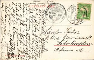 1908 Tornyiszentmiklós, Kerkaszentmiklós, Kerka-Szent-Miklós; Római katolikus templom, iskola és plé...