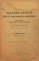 Thirring Gusztáv: Magyar László élete és tudomány működése. Kritikai adalék a magyar földrajzi kutatások történetéhez. Magyar László kiadatlan írásaival. Bp., 1937, Kilián Frigyes, VII+1+166+2 p.+1 (Magyar László portréja, kijár) t. + 2 (kihajtható térképek) t. Kiadói papírkötés, kopott, foltos borítóval, sérült gerinccel, kijáró táblával.