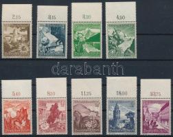 Deutsches Reich 1938 Téli segély sor felső ívszéllel Mi 675-683 (Mi EUR 100.-)