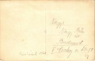 1941 Kerékpáros cserkészek / Hungarian boy scouts with bicycles. photo (fl)