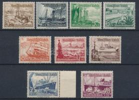 Deutsches Reich 1937 Téli segély - Hajók sor Mi 651-659 (Mi EUR 100.-)