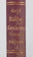 Gróf Ráday Gedeon összes művei. Összegyűjtötte s bevezette: Váczy János. Bp., 1892, Franklin, 186+4 ...