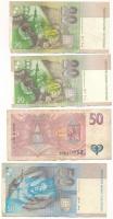 Vegyes: Csehország 1997. 50K + Szlovákia 2002. 50K + 2004. 20K (2x) T:F
Mixed: Czechia 1997. 50 Kor...