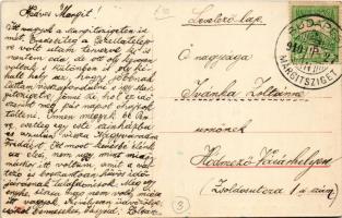 1910 Budapest XIII. Margitsziget felső vendéglő, étterem kerthelyisége pincérekkel. A 19. század vég...