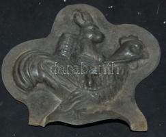 XX. sz eleje tyúkon lovagló nyúl csokoládéforma / chocholate-shape