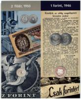 2021. "75 éves a forint" ikonikus forgalmi sor, benne 2021. 5Ft Cu-Ni-Zn "75 éves a F...