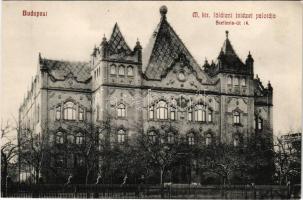 Budapest XIV. Zugló, M. kir. földtani intézet palotája. Stefánia út 14.