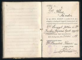 1913 Bp., ügyvédjelölti igazolvány