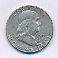 Amerikai Egyesült Államok 1953D 1/2$ Ag "Franklin" T:VF USA 1953D 1/2 Dollar Ag "Franklin" C:VF Krause KM#199