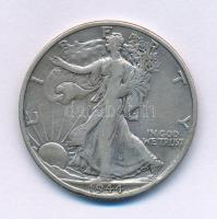 Amerikai Egyesült Államok 1944S 1/2$ Ag "Walking Liberty" T:VF USA 1944S 1/2 Dollar Ag "Walking Liberty" C:VF Krause KM#142