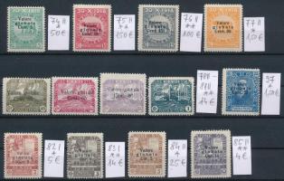Fiume 1919-1920 Összeállítás Mi 74-85 + Mi 97 (Mi EUR 365.-) (Sassone EUR 469.-)