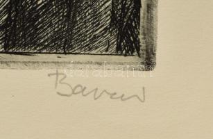 Barczi Pál (1933-2003): Az 1.000.000 tonna acél. Rézkarc, papír, jelzett, 29×39,5 cm