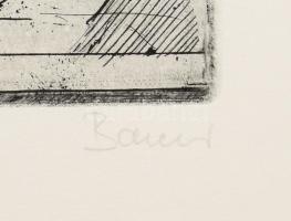 Barczi Pál (1933-2003): A Tanácsköztársaság kikiáltása, Kun Béla Miskolcon. Rézkarc, papír, jelzett,...