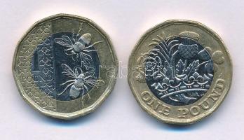 Nagy-Britannia 2018. 1P bimetál "II. Erzsébet" + 2023. 1P bimetál "III. Károly" ...