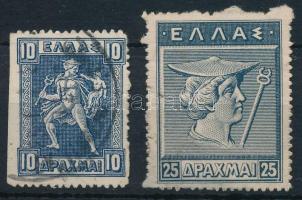 Görögország 1911/21 Forgalmi Hermes Mi 172 I bal oldalon fogazatlan + 173 (Mi EUR 135.-)