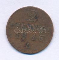 Német államok / Poroszország 1816A 2pf Cu "III. Frigyes Vilmos" T:VF patina German states / Prussia 1816A 2 Pfennige Cu "Frederick William III" C:VF patina Krause KM#390
