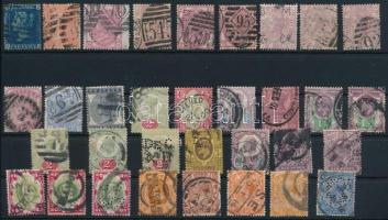 Nagy-Britannia klasszikus összeállítás 33 db bélyeg stecklapon