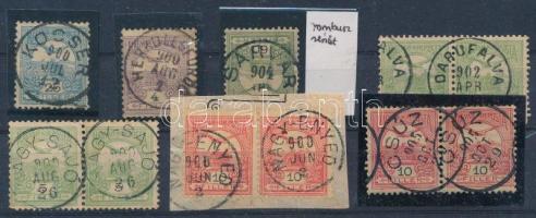 1900 Turul 11 db bélyeg, köztük 4 db pár, mindegyik szép bélyegzéssel, az egyik csillagvízjel-részle...