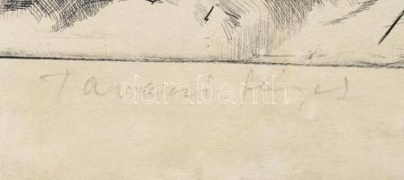 Surányi Mária (1928-): Tavaszi fények. Rézkarc, papír, jelzett, javított, kissé sérült, lap széle el...