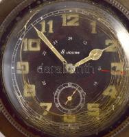 Második világháborús 8 napos katonai rádióállomás óra. Sérült plexivel, d: 8 cm