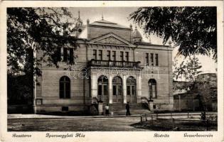 1941 Beszterce, Bistritz, Bistrita; Iparosegyleti ház. Zikeli Gusztáv kiadása / Gewerbeverein / House of Craftsmen Association (EK)
