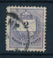 1881 Színesszámú 2kr 11 1/2 fogazással, vésetjavítás, karc