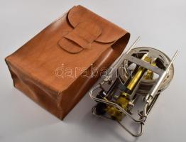 cca 1970/80 Lengyel turista főző, fém, műbőr tokban, nem használt