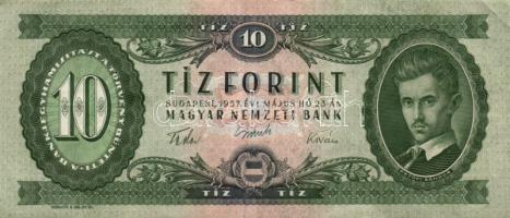 1957. 10Ft (2x) T:II