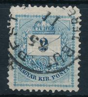 1881 Színesszámú 2kr 11 1/2 fogazással, vésetjavítás a két alsó és a jobb felső háromszögben