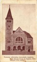 Pozsony, Pressburg, Bratislava; Református keresztyén templom. Épült Wimmer Ferenc és Opaterny Flóris építészek tervei szerint. Angermayer Károly kiadása / Calvinist church (fl)