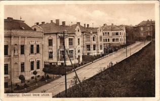 Pozsony, Pressburg, Bratislava; Dussil Imre utca, villák. Hardtmuth E. kiadása 1911. / street view, villas