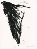 Nádler István (1938-): Niké (cím nélkül), 1991. Szitanyomat, papír. Jelzett. Számozott: 67/100. Az 1991-ben megjelent Gépeltérítés-Képelterítés mappából (Magyar Műhely, Párizs). Lapméret: 40x30 cm