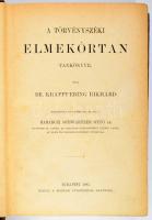 Br. Krafft-Ebing Rikhárd: A törvényszéki elmekórtan tankönyve. Bp., 1885, MTA. Kiadói egészvászon kö...
