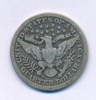 Amerikai Egyesült Államok 1902. 1/4$ Ag "Barber" T:F
USA 1902. Quarter Dollar Ag "Ba...
