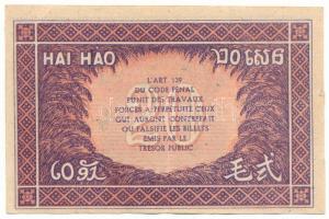 Francia Indokína DN(1942) 20c T:XF, nyomdai papírránccal
French Indochina ND(1942) 20 Cents C:XF, p...