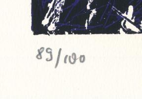 Major Kamill (1948-): Kaleidoszkóp (Cím nélkül), 1991. Szitanyomat, papír. Jelzett. Számozott: 89/10...