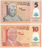 Nigéria 2018. 10N polimer "FQ 1954480" + 2019. 5N polimer T:UNC Nigeria 2018. 10 Naira polymer "FQ 1954480" + 2019. 5 Naira polymer C:UNC Krause P#38P#39