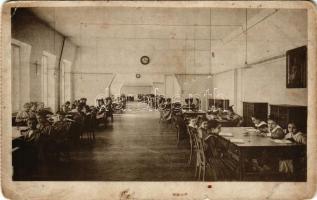 Kolozsvár, Cluj; Marianum leányiskola, belső, képeslapfüzetből Joánovics Testvérek cs. és kir. udvari fényképészek / girl school, interior, from a postcard booklet (b)